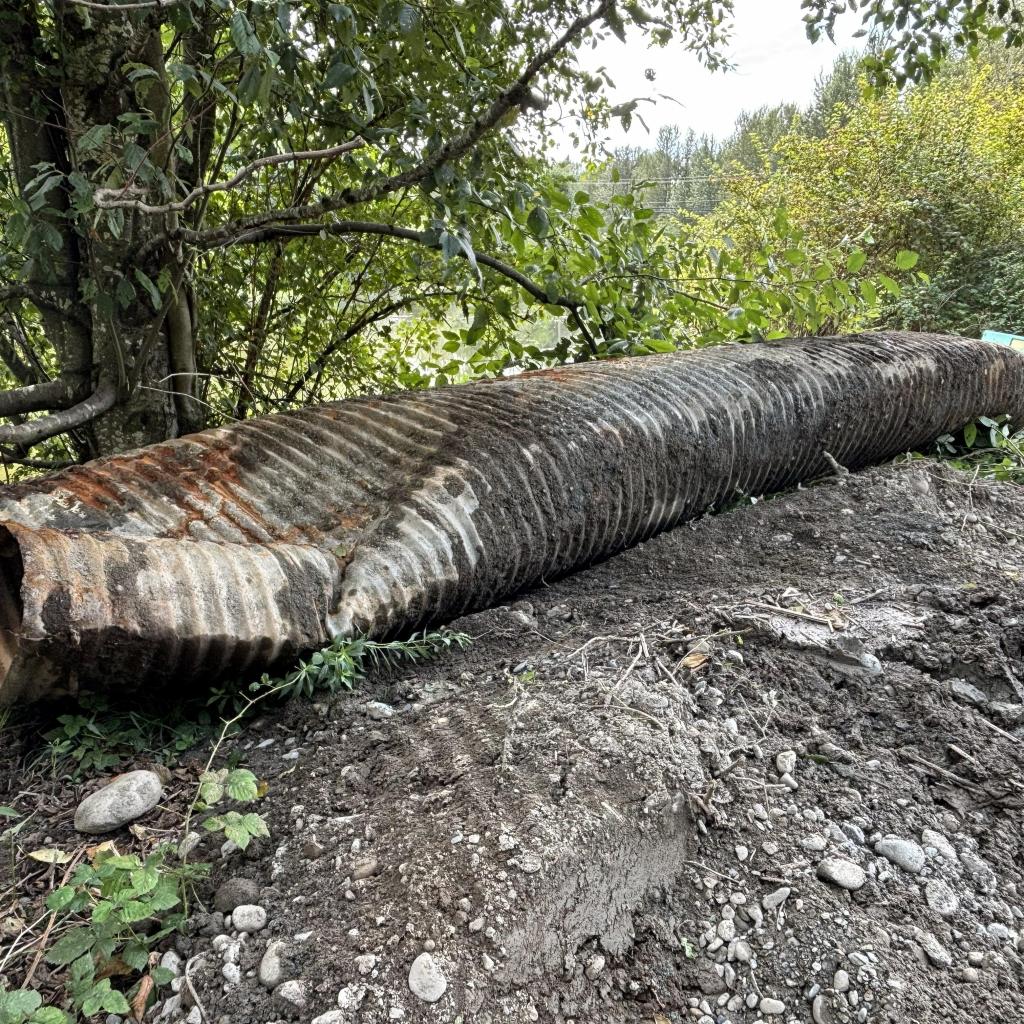 Collapsed culvert
